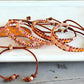 Sunshine, Peach Fuzz, and Coral Western Loom and Macrame Bracelet stack set
