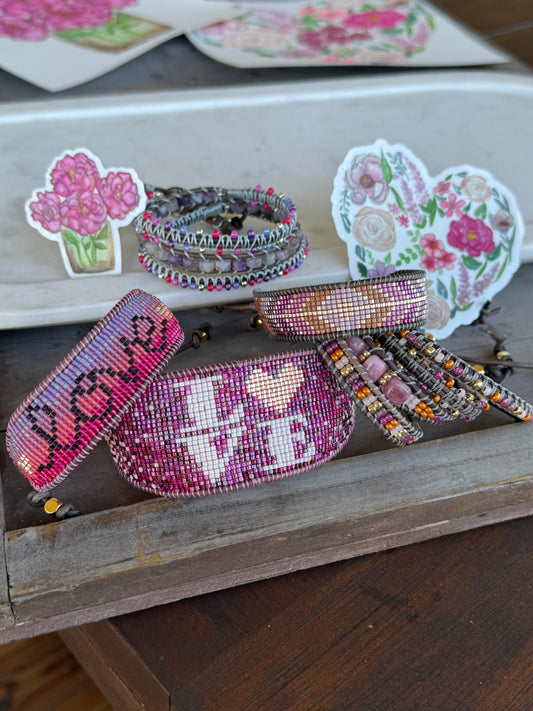 Watercolor Flower Heart floral Vinyl waterproof sticker