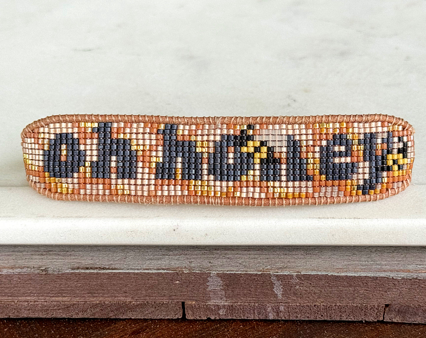 Oh Honey bee Bead Loom Woven Bracelet