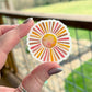 Boho sunshine Watercolor Waterproof Vinyl decal sticker, bumper sticker, sticker for water bottle white mini Daisy sticker