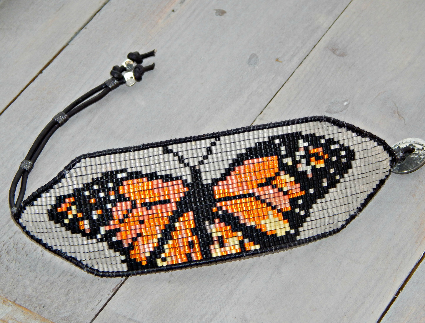 Bead Loom Woven Monarch Butterfly Loom