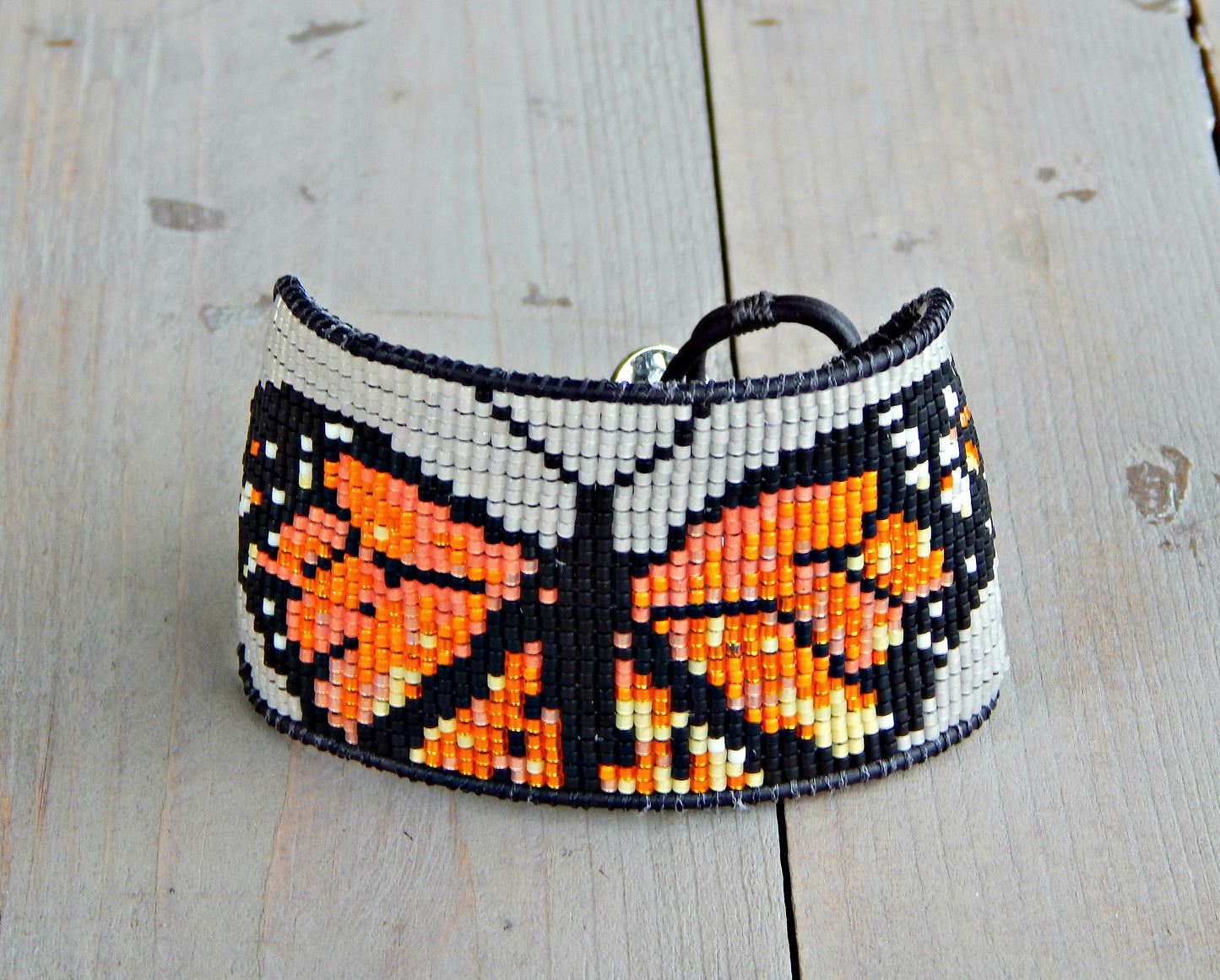 Bead Loom Woven Monarch Butterfly Loom