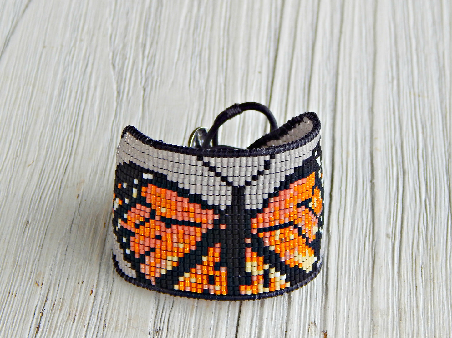 Bead Loom Woven Monarch Butterfly Loom