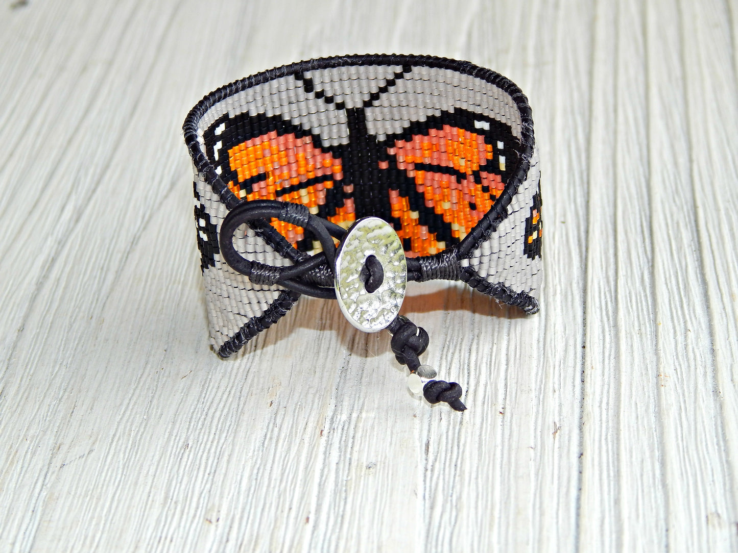 Bead Loom Woven Monarch Butterfly Loom