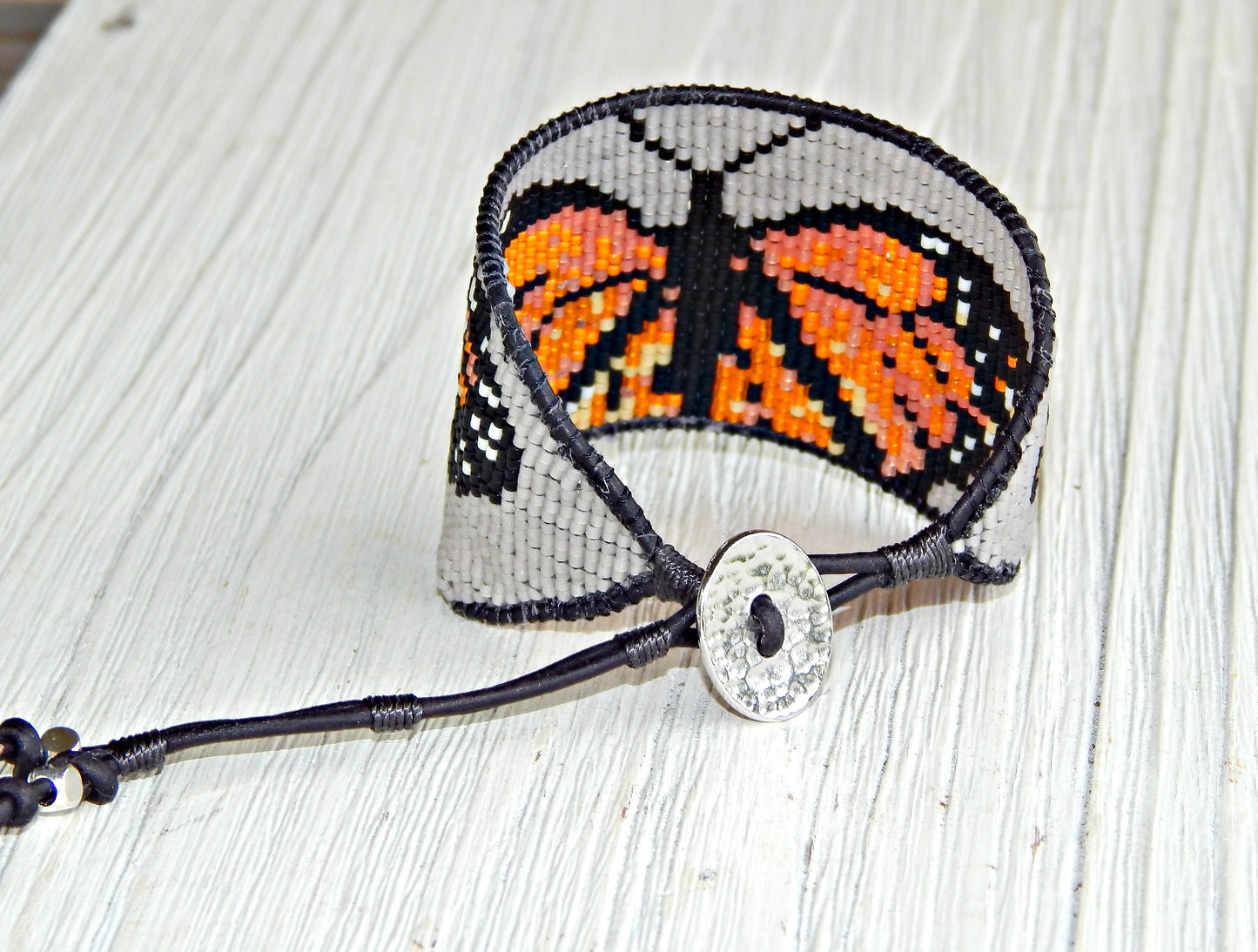 Bead Loom Woven Monarch Butterfly Loom