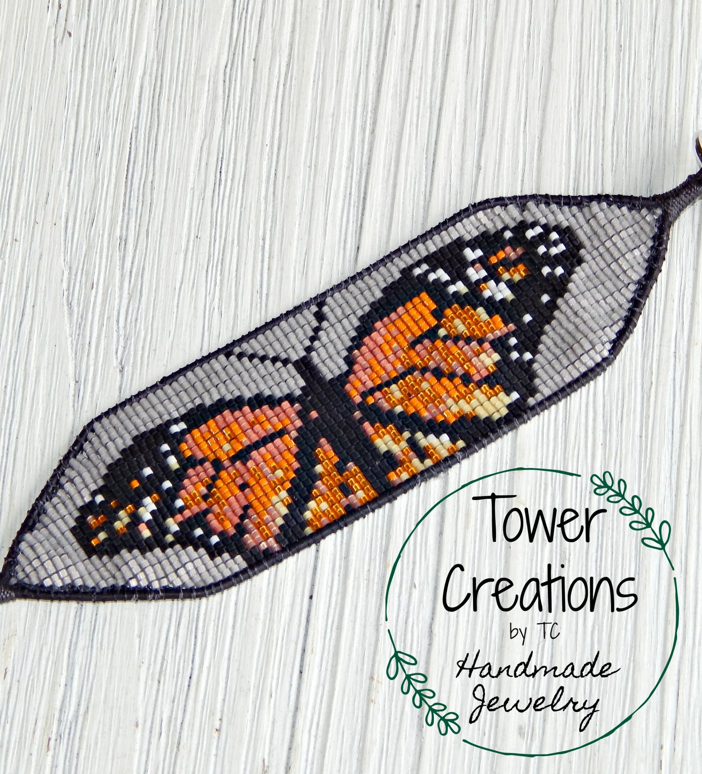 Bead Loom Woven Monarch Butterfly Loom