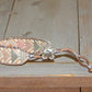 Blush Pink, and Gray Geometric Loom Woven Triangle beaded friendship bracelet