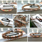 Coral Peach and Brown Set of 7 Stack Bracelets, boho stack set