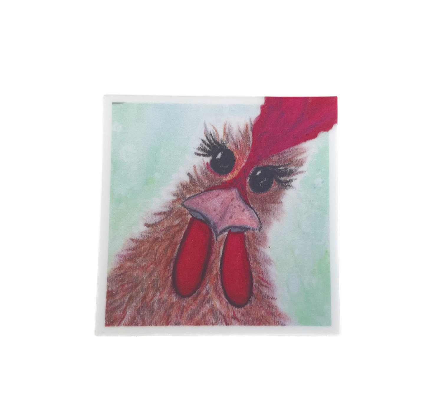 Chicken Watercolor artwork Sticker