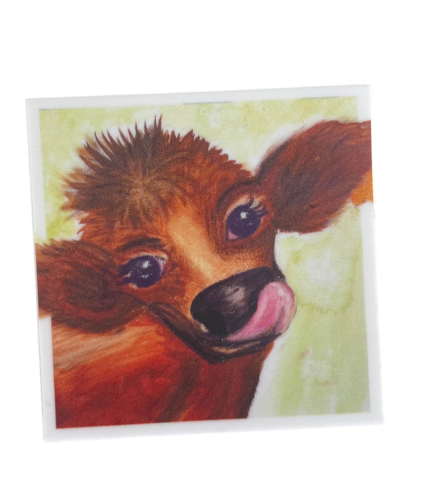 Calf Watercolor artwork Sticker
