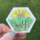 Stay Wild mountain Sunflower Sticker