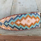 Copper Gray Navy and Blush Tribal Expanded Diamond beaded friendship bracelet