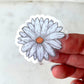 Floral white Daisy Watercolor Waterproof Vinyl decal sticker, bumper sticker, sticker for water bottle white mini Daisy sticker