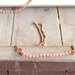 Rhodonite and leather slide adjustable chain or leather stack bracelet