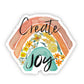 Create Joy Rainbow Hexagon Sticker