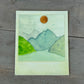 Great Lakes Lake Days Polaroid style Watercolor Landscape waterproof vinyl decal