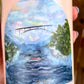 Artwork Watercolor Fog at New River Gorge Bridge WV Vinyl waterproof sticker decal