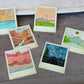 Great Lakes Lake Days Polaroid style Watercolor Landscape waterproof vinyl decal
