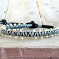 Neutral Gray, Beige and Silver Beaded Macrame Bracelet Set