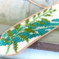 Fern and leaf Bead Loom Woven Cuff Bracelet