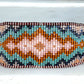 Copper Gray Navy and Blush Tribal Expanded Diamond beaded friendship bracelet