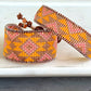 Sunshine Inspired Western Bead Loom Woven Cuff Bracelet