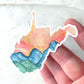 West Virginia Sunset over the mountains watercolor sticker, waterproof vinyl decal