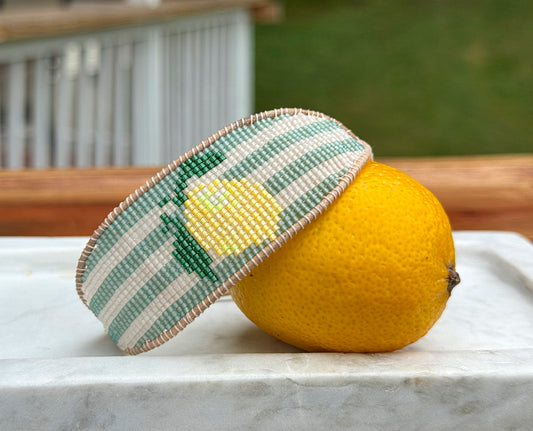 Life gives you lemons bead loom woven bracelet
