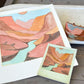 Grand Canyon Red Rock Polaroid style Watercolor Landscape waterproof vinyl decal