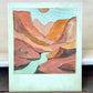 Grand Canyon Red Rock Polaroid style Watercolor Landscape waterproof vinyl decal