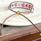 Bead Loom Woven Heart Adjustable Bracelet