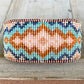 Copper Gray Navy and Blush Tribal Expanded Diamond beaded friendship bracelet
