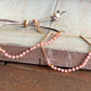 Rhodonite and leather slide adjustable chain or leather stack bracelet