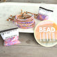 Rose Opal Sunset Beaded Macrame Adjustable Leather Bracelet Set