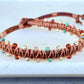 Earthy Tan Turquoise and Silver Beaded Macrame Bracelet Set