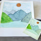 Great Lakes Lake Days Polaroid style Watercolor Landscape waterproof vinyl decal