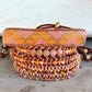 Sunshine, Peach Fuzz, and Coral Western Loom and Macrame Bracelet stack set