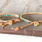 Seafoam and Aqua Jade Ombre Beaded Macrame Bracelet Set