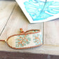 Monstera Palm Leaf Bead Loom Woven Adjustable Leather trim Bracelet