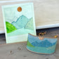 Great Lakes Lake Days Polaroid style Watercolor Landscape waterproof vinyl decal