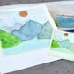 Great Lakes Lake Days Polaroid style Watercolor Landscape waterproof vinyl decal