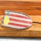 Lemon beaded bracelet with pink stripes