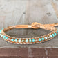 Seafoam and Aqua Jade Ombre Beaded Macrame Bracelet Set