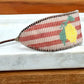 Lemon beaded bracelet with pink stripes