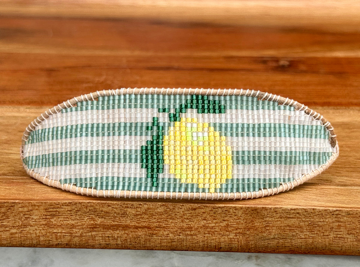 Life gives you lemons bead loom woven bracelet