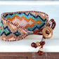 Copper Gray Navy and Blush Tribal Expanded Diamond beaded friendship bracelet