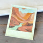 Grand Canyon Red Rock Polaroid style Watercolor Landscape waterproof vinyl decal