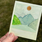 Great Lakes Lake Days Polaroid style Watercolor Landscape waterproof vinyl decal