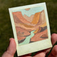 Grand Canyon Red Rock Polaroid style Watercolor Landscape waterproof vinyl decal