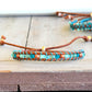 Turquoise Blue and Green Tropical Beaded Macrame Bracelet Set